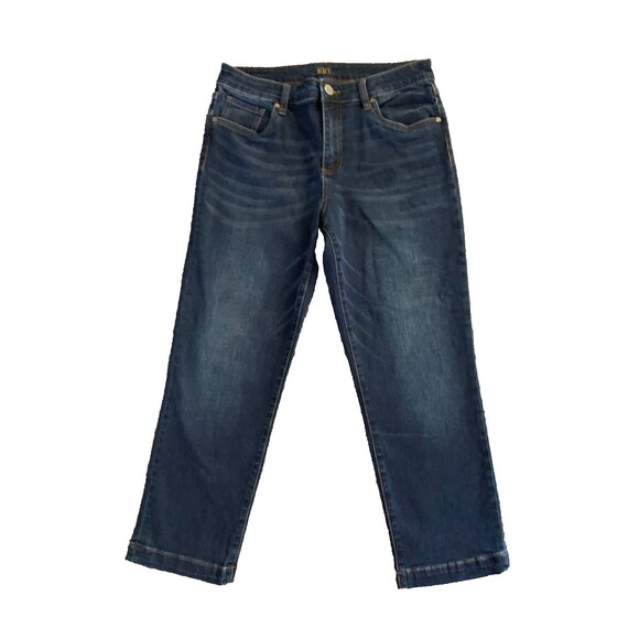 Kut From The Kloth Jeans Womens Size 8 Blue High Rise Crop Straight Leg denim - Picture 1 of 11